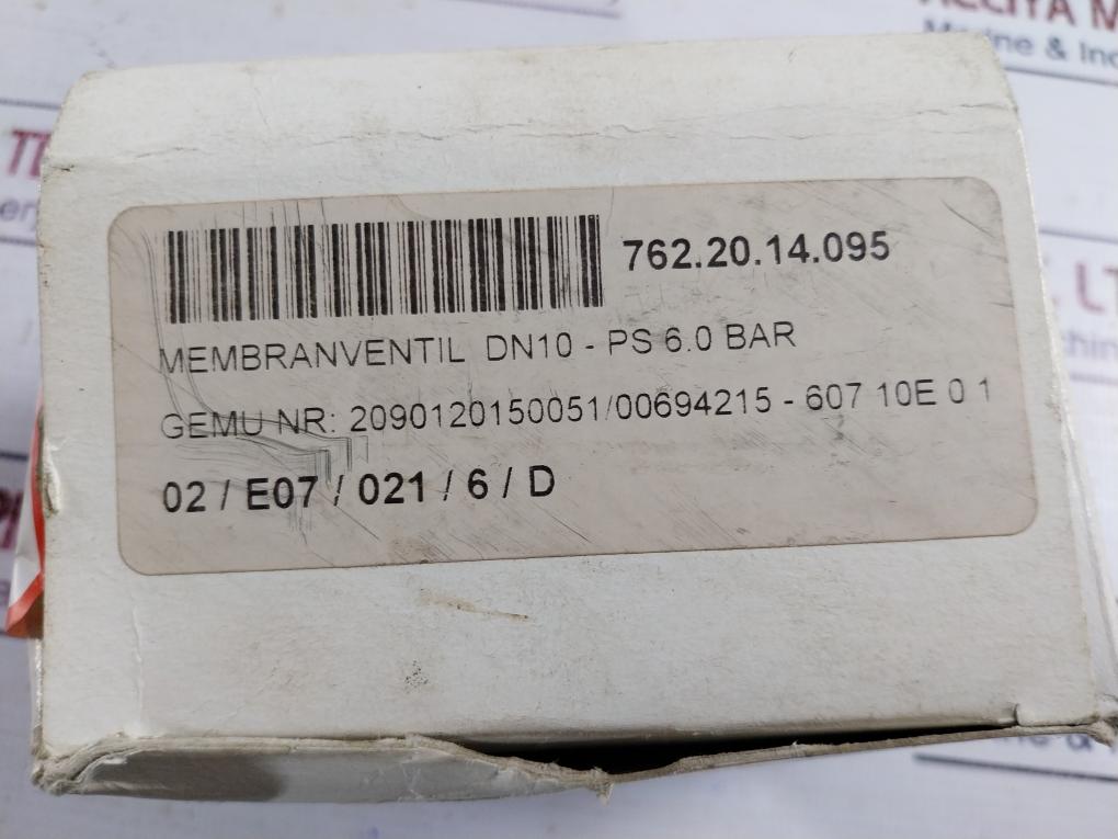 Gemu 607 10E 0 13A0 Diaphragm Valve Ps 6,0 Bar 88044358-7418003 I 0025