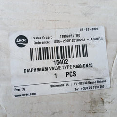 Gemu R690 40d 7 1142hdn Pneumatically Operated Diaphragm Valve 10,0 Bar