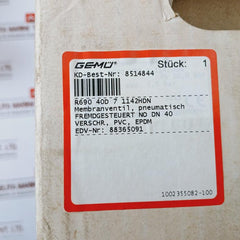 Gemu R690 40d 7 1142hdn Pneumatically Operated Diaphragm Valve 10,0 Bar