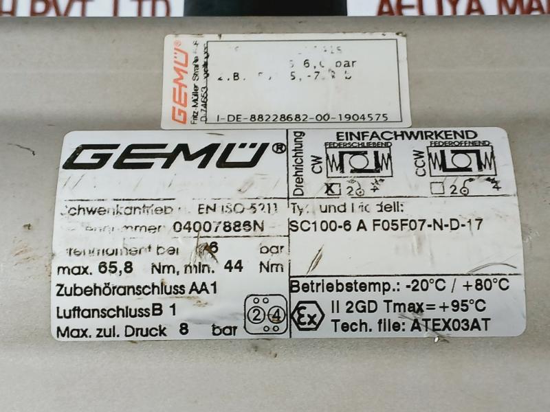 Gemu Sc100-6 A F05F07-n-d-17