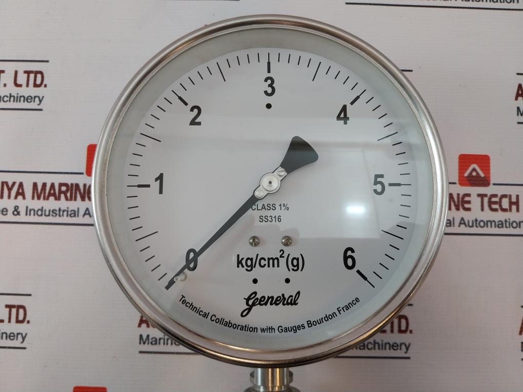 General Bspg-v-u Pressure Gauge 0-6 Kg/Cm2 (G)
