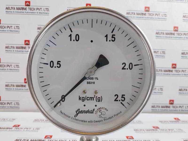 General Bspg-v-u Pressure Gauge Mfdbp804071 0-2.5 Kg/Cm2 (G)