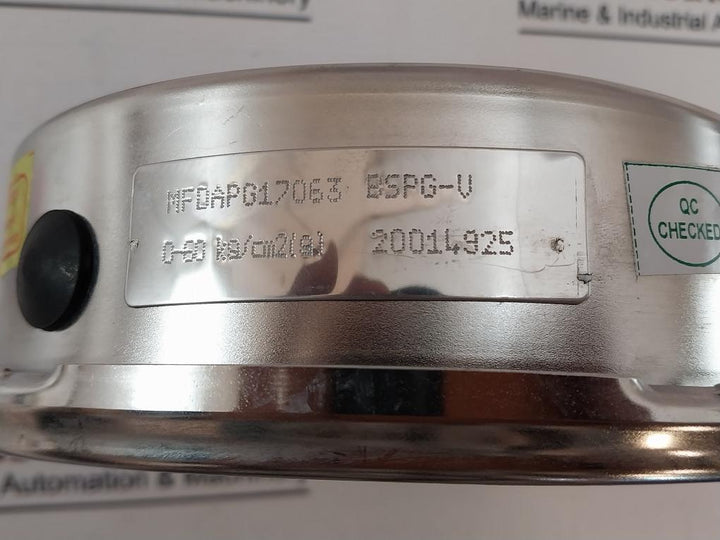 General Bspg-v General Pressure Gauge 0 – 60 Kg/Cm2 (G)