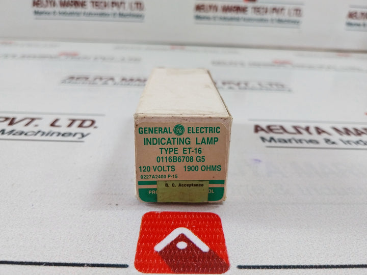 General Electric Et-16 Indicating Lamp 120Volts 0165A7844P5, 0116B6708 G5