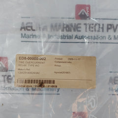 General Electric 12Iac51A802A Time Overcurrent Relay 2/16 Amp 60 Cycles