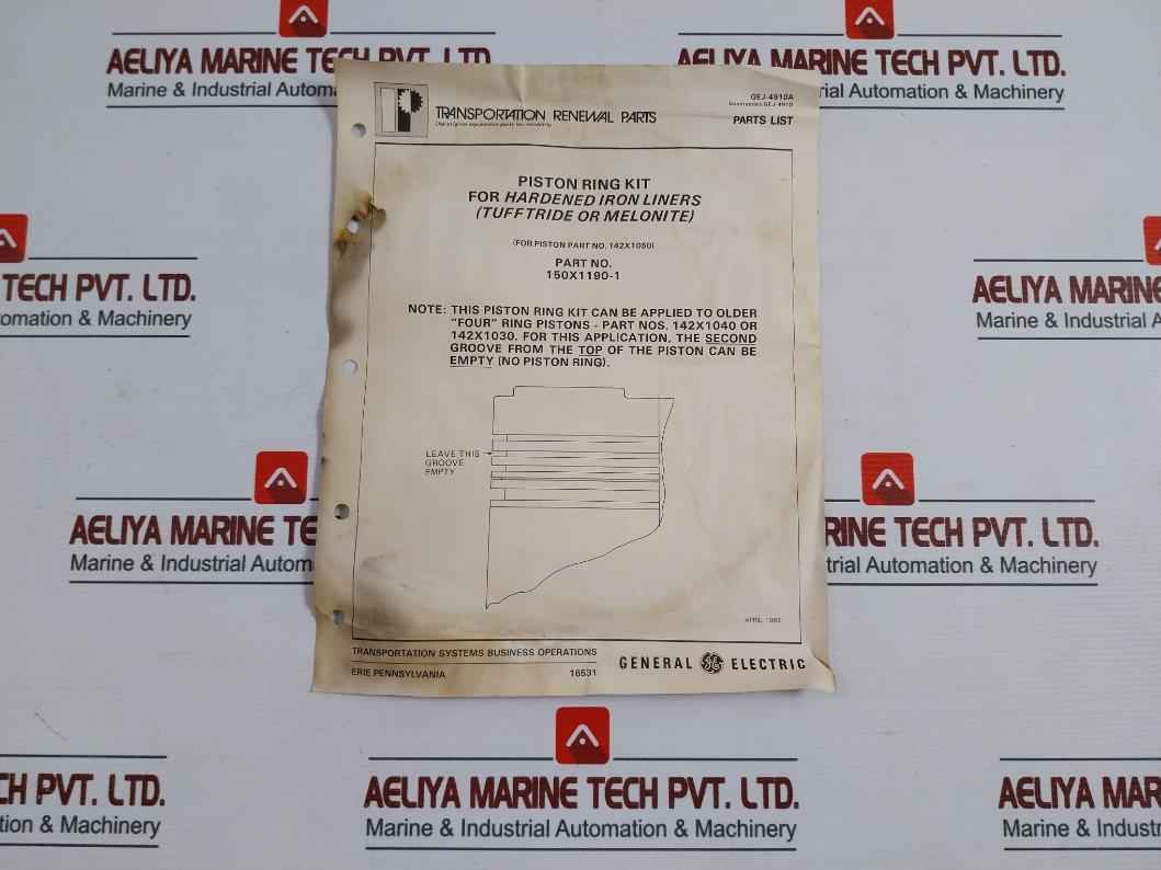 General Electric 150X1190-1 Piston Ring Kit