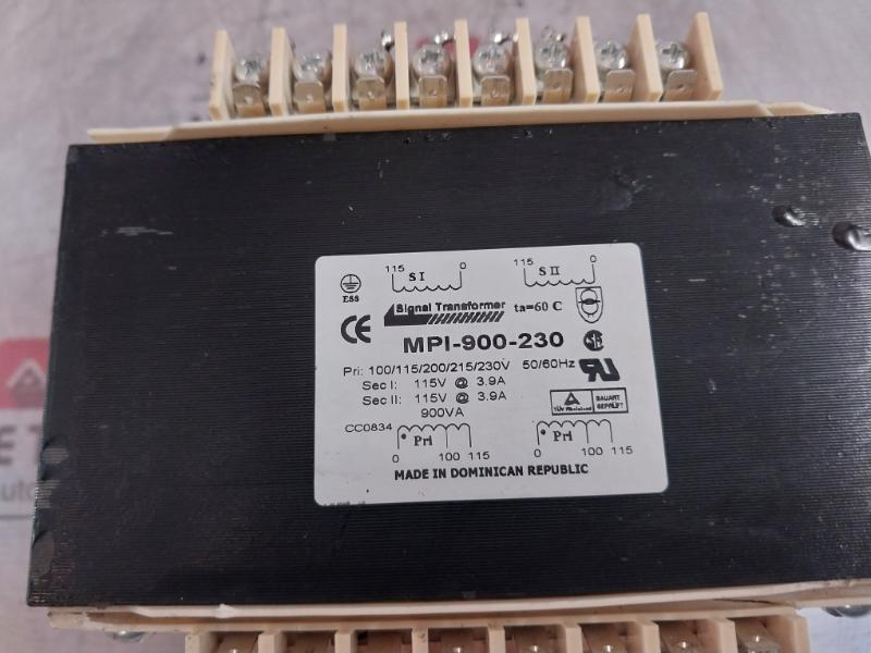 General Electric 1930194-03 Signal Transformer Mpi-900-230 900Va 115V 3.9A