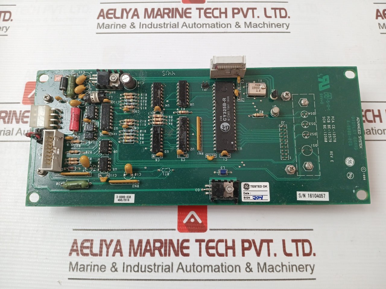 General Electric 3-6000-038 Plc Display Board Rev E 4-6000-028 Pca Ce-12578