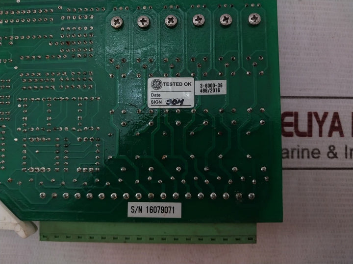 General Electric 4-6000-036 Printed Circuit Board I/O 94V-0 Rev A Pcb Be-12813