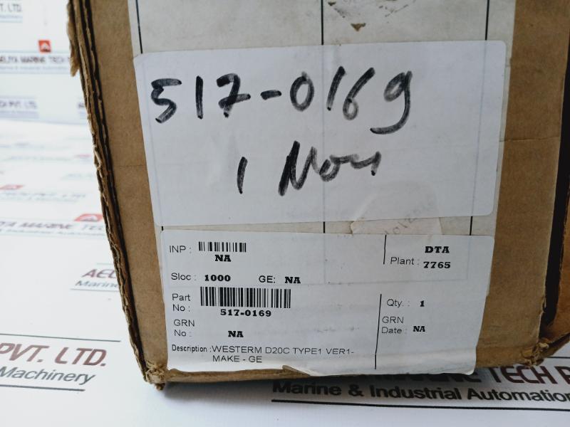 General Electric 517-0169 Westerm D20c Terminal Panel Rev 18b