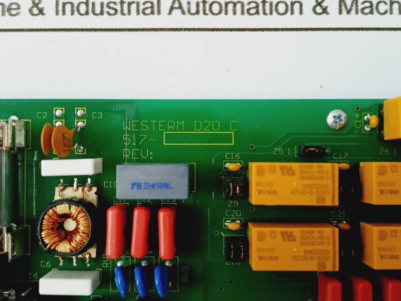 General Electric 517-0169 Westerm D20c Terminal Panel Rev 18b