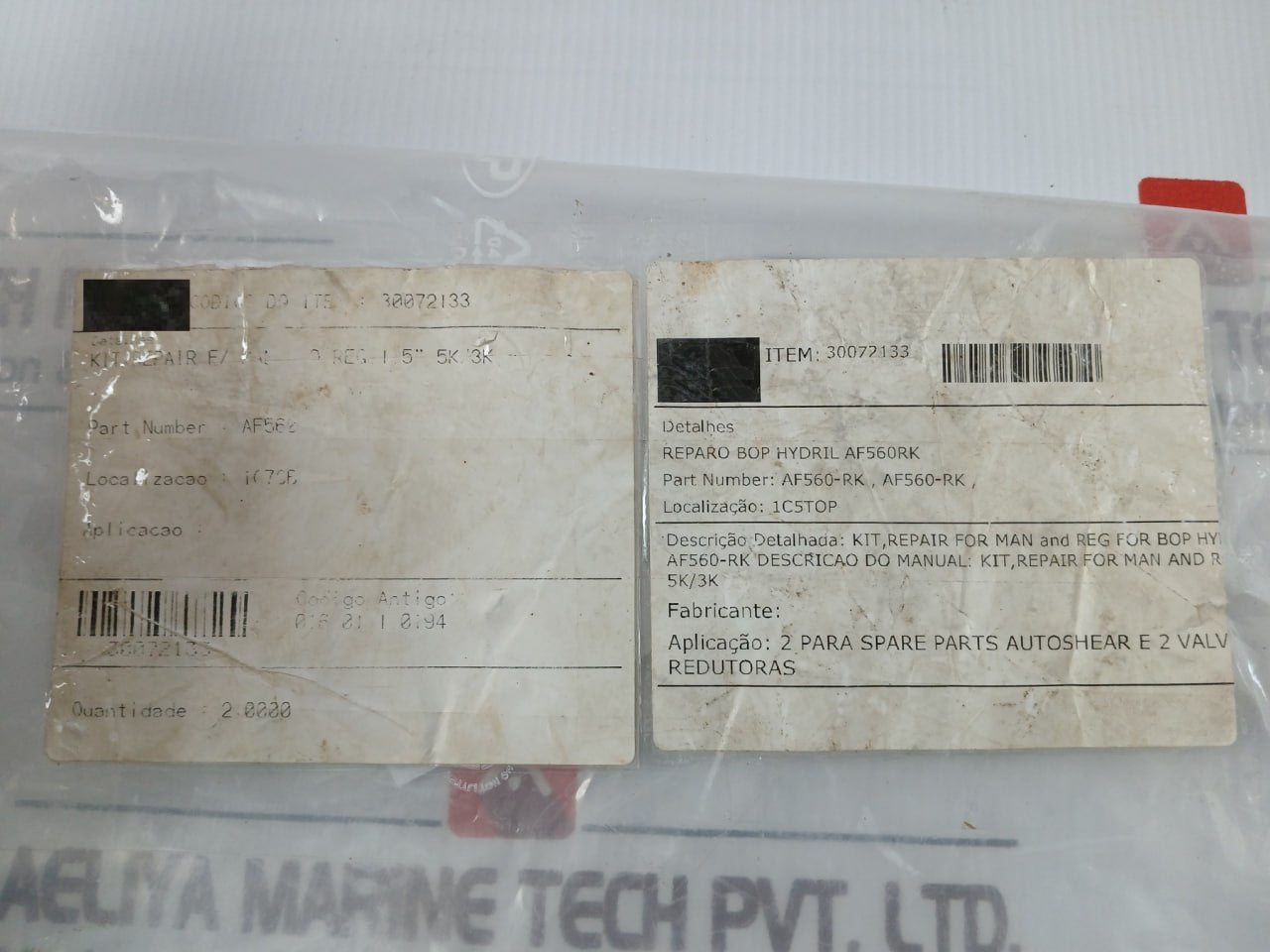 General Electric Ad614-sk Seal Kit For Hydraulic Regulator 5K-3K, Af560-rk Rev:F