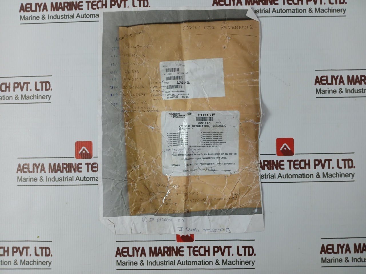 General Electric Ad614-sk Seal Kit For Hydraulic Regulator 5K-3K, Af560-rk Rev:F