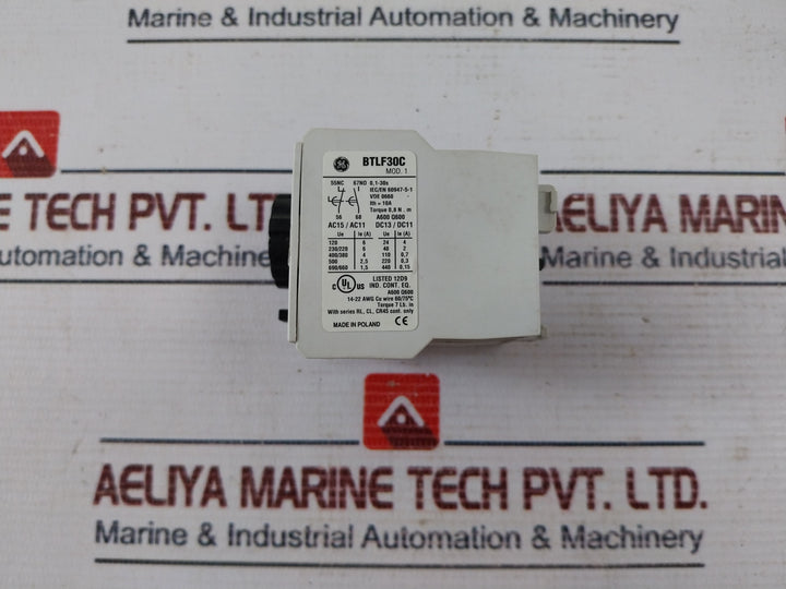 General Electric Btlf30C Btlf Pneumatic Timer Block Iec/En 60947-5-1 0.1-30S