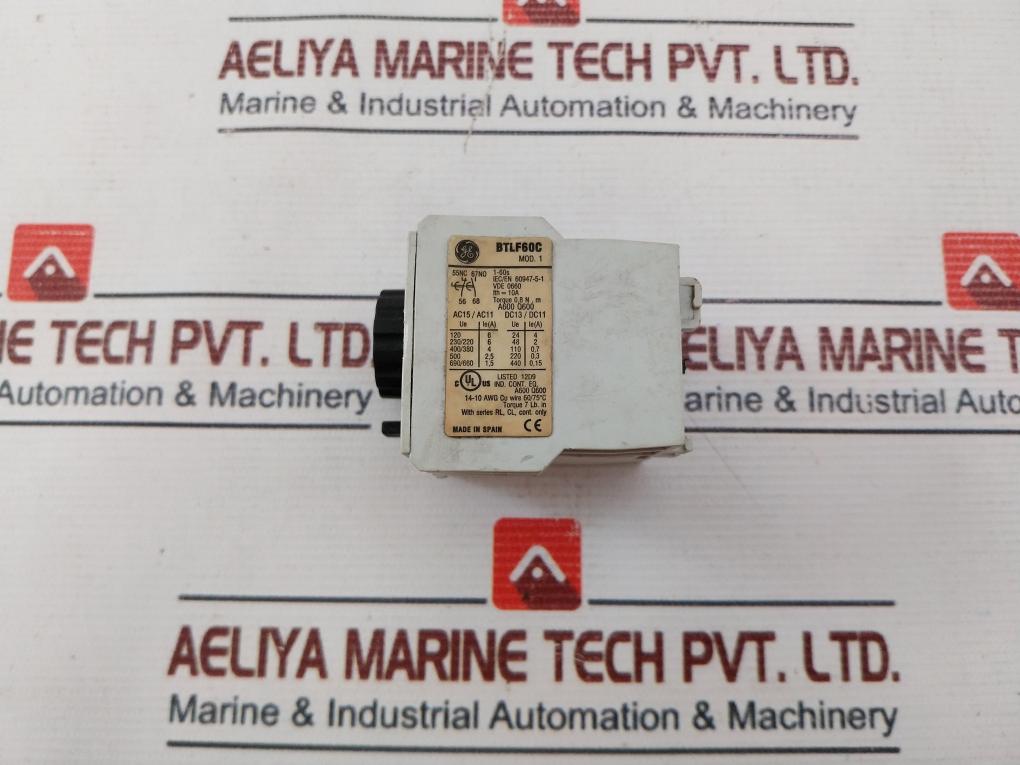 General Electric Btlf60C Pneumatic Timer Block 1-60S