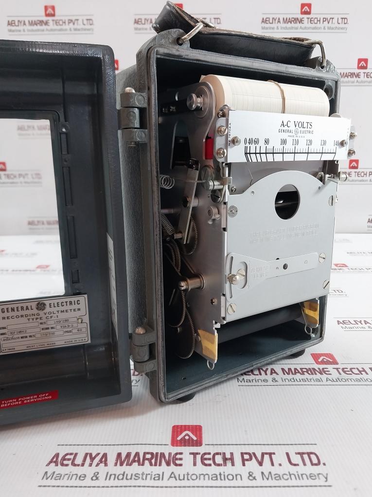 General Electric Cf1Vbk2-31N Recording Voltmeter 8Cf1Vbk2 0–140 / 280 Vac