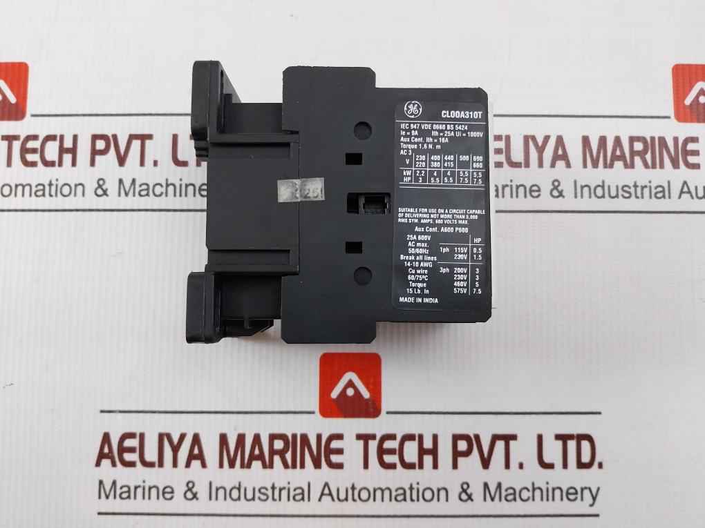 General Electric Cl00a310t Contactor 25a 600v Ac Max