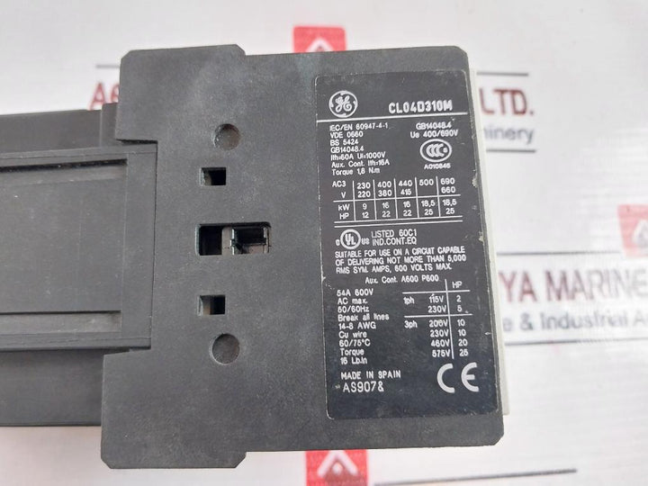 General Electric Cl04D310M Contactor 690V 60A