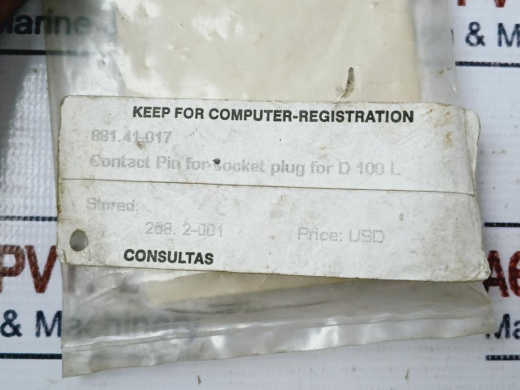 General Electric Contact Pin For Socket Plug For D 100 L