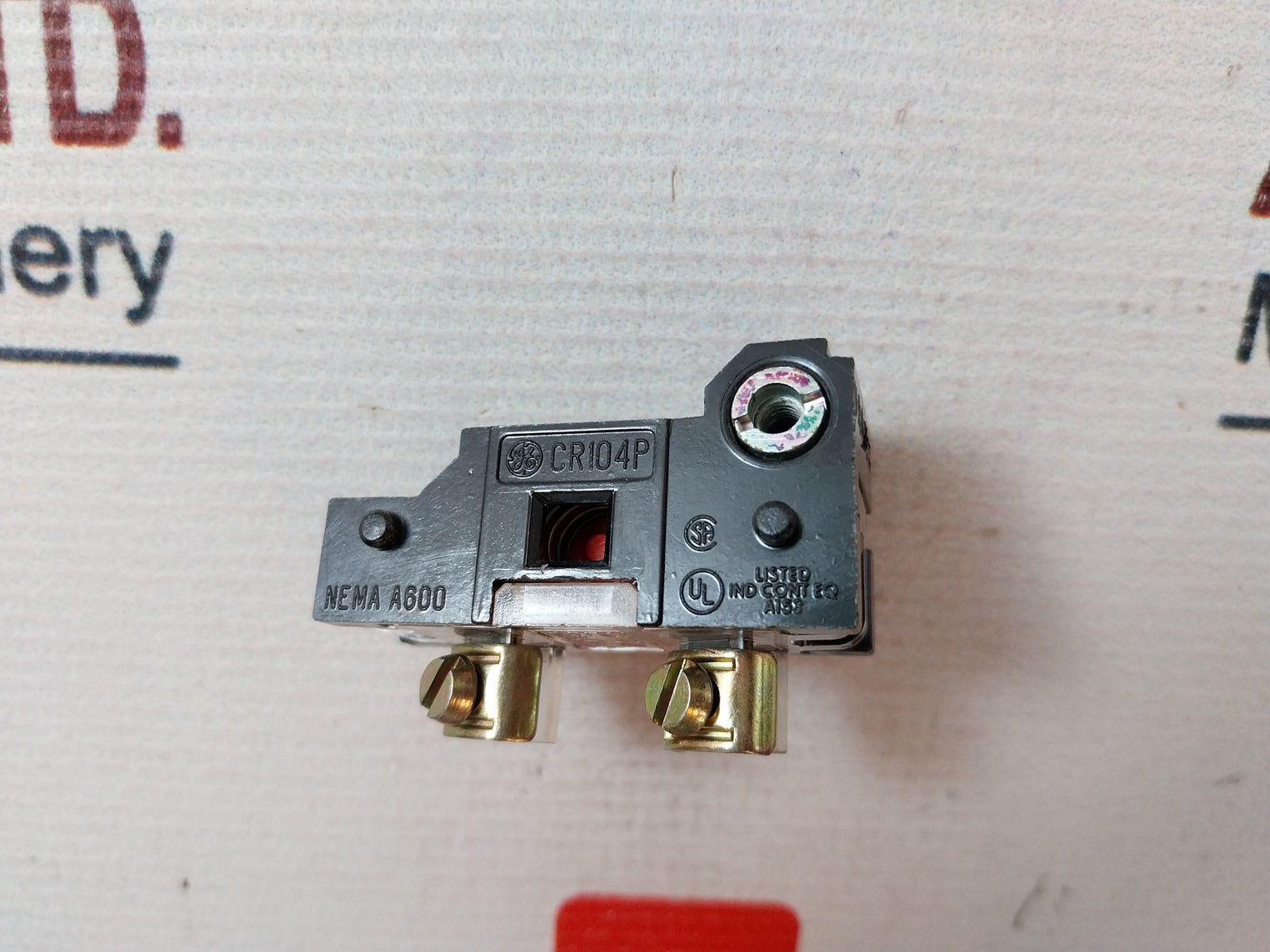 General Electric Cr104P Contact Block Nema A600