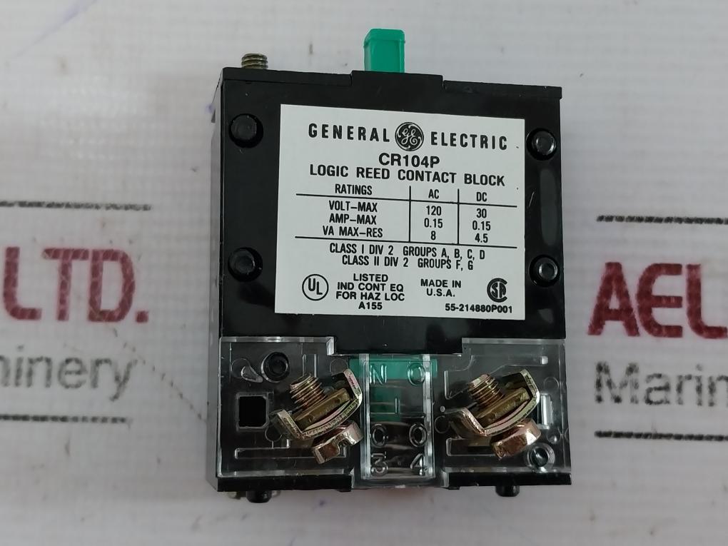 General Electric Cr104Pxc10R Single Circuit Reed Contact Block 120Vac 15A