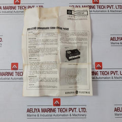 General Electric Cr122Ad02848Aa Pneumatic Time Delay Relay 24V Dc
