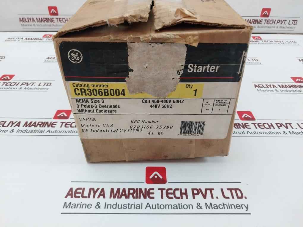 General Electric Cr306B004 Magnetic Starter 460-480V 60Hz