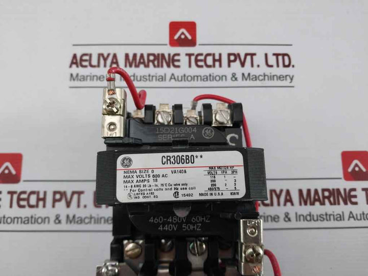 General Electric Cr306B004 Magnetic Starter 460-480V 60Hz