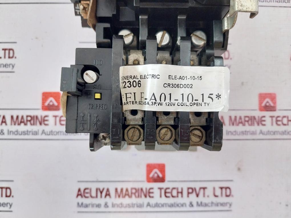 General Electric Cr306d002 Nema Size 2 Starter 45 A 120v Ac Coil