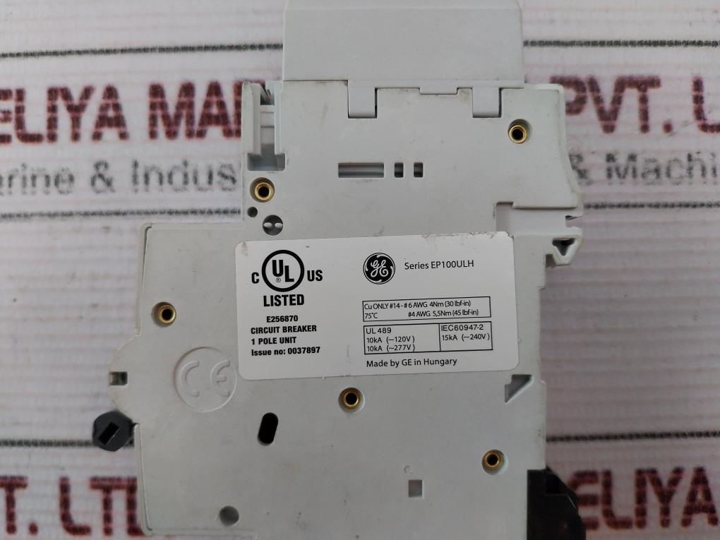 General Electric Ep101Ulh1 1 Pole Circuit Breaker 15A