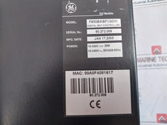 General Electric F650 Digital Bay Controller F650Babf1G0Hi 10-250V 30W