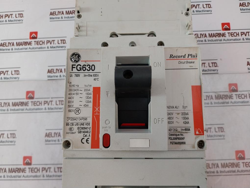 General Electric Fgl306F630Nf Circuit Breaker 690V