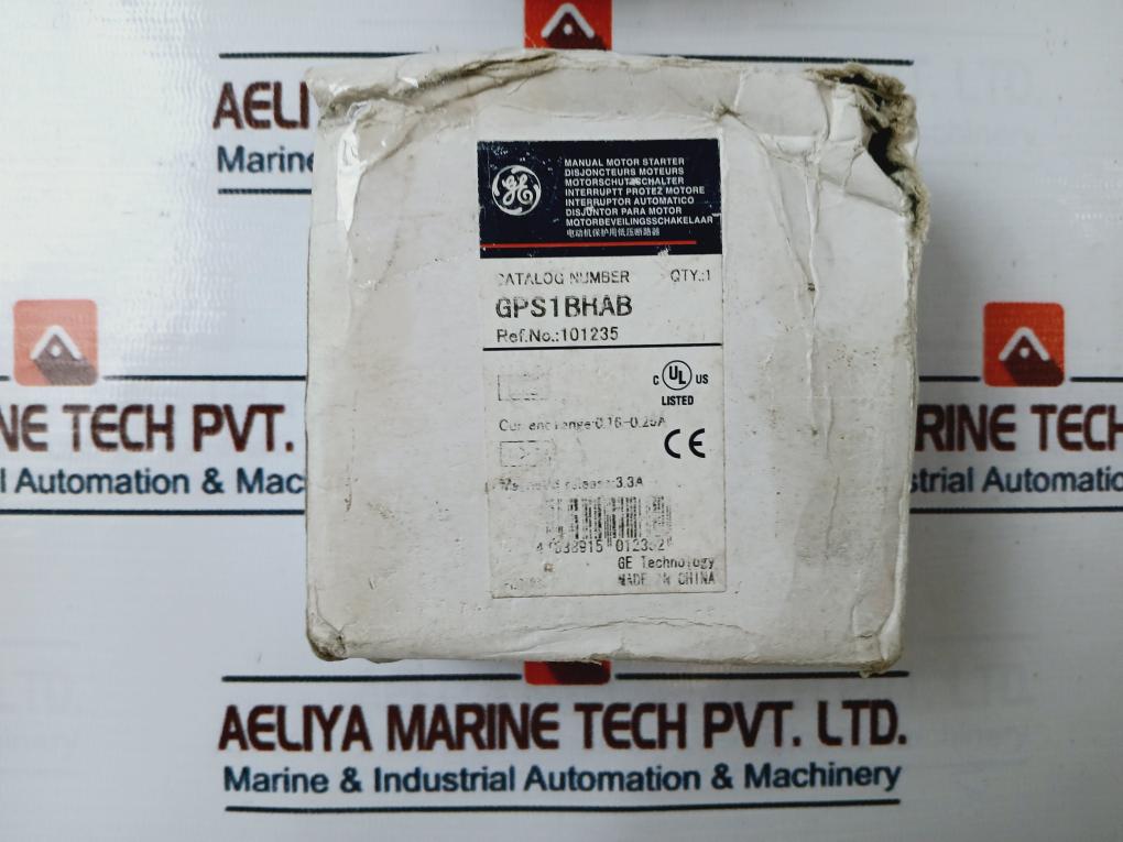 General Electric Gps1Bhab 3 Pole Manual Motor Starter 50/60Hz