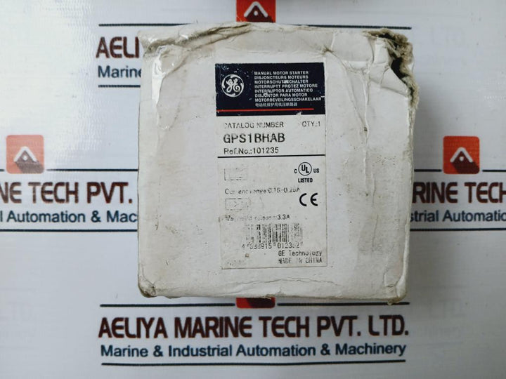 General Electric Gps1Bhab 3 Pole Manual Motor Starter 50/60Hz