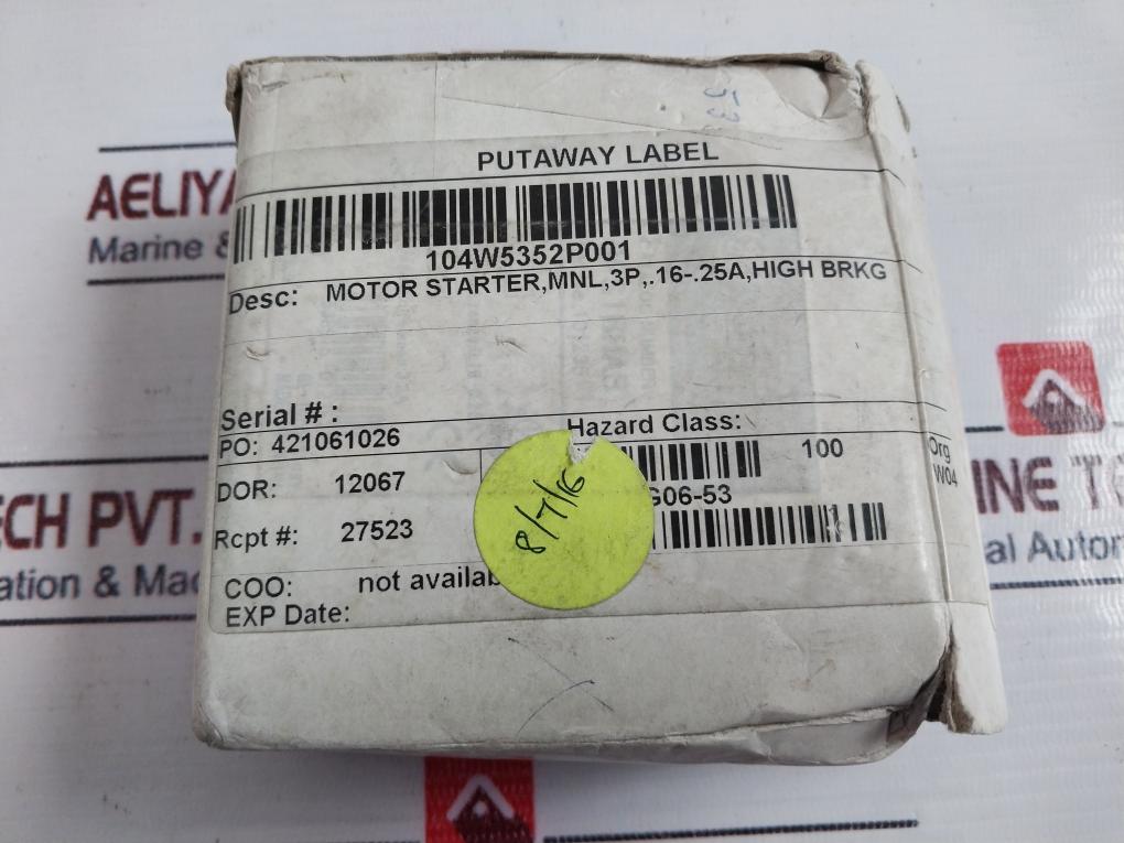 GENERAL ELECTRIC GPS1BHAB Manual Motor Starter