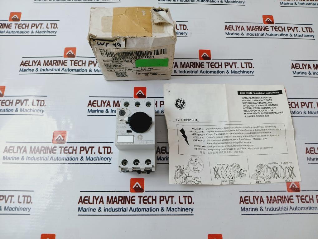 General Electric Gps1Bhab Manual Motor Starter 50/60Hz