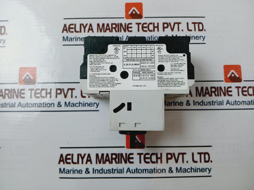 General Electric Gps1Bhab Manual Motor Starter 50/60Hz