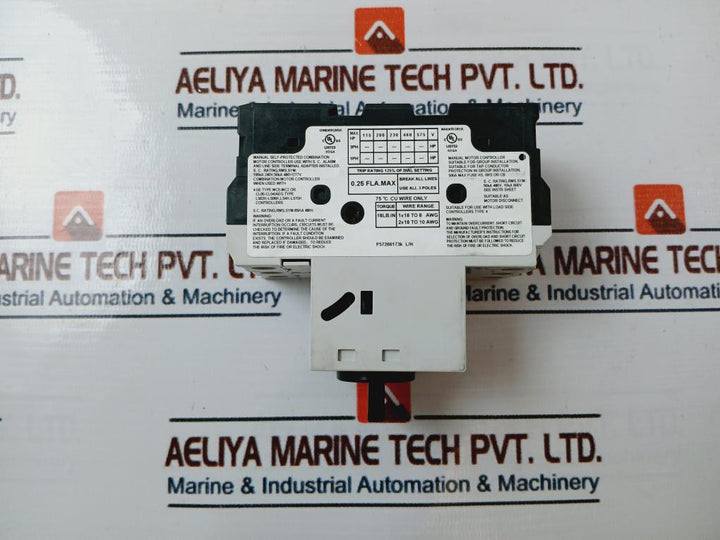 General Electric Gps1Bhab Manual Motor Starter 50/60Hz