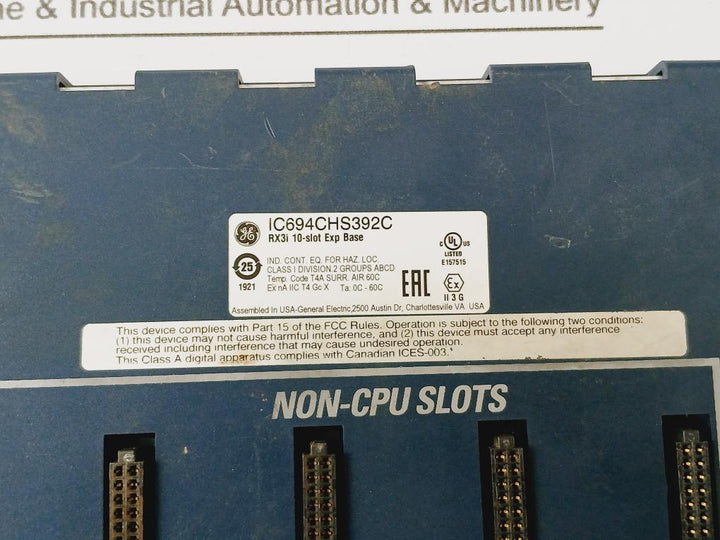 General Electric Ic694chs392c Rx3i 10-slot Expansion Base