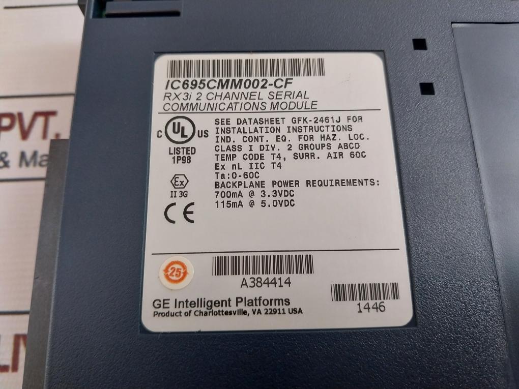 General Electric Ic695Cmm002 Serial Communication Module, 2 Ports