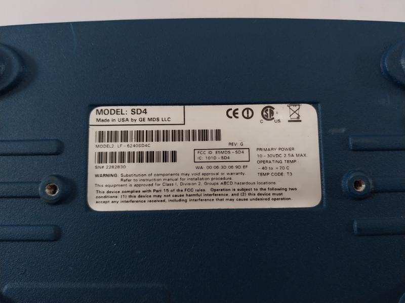 General Electric Lf-6240Sd4 Networking Router Mds Sd4 10-30Vdc