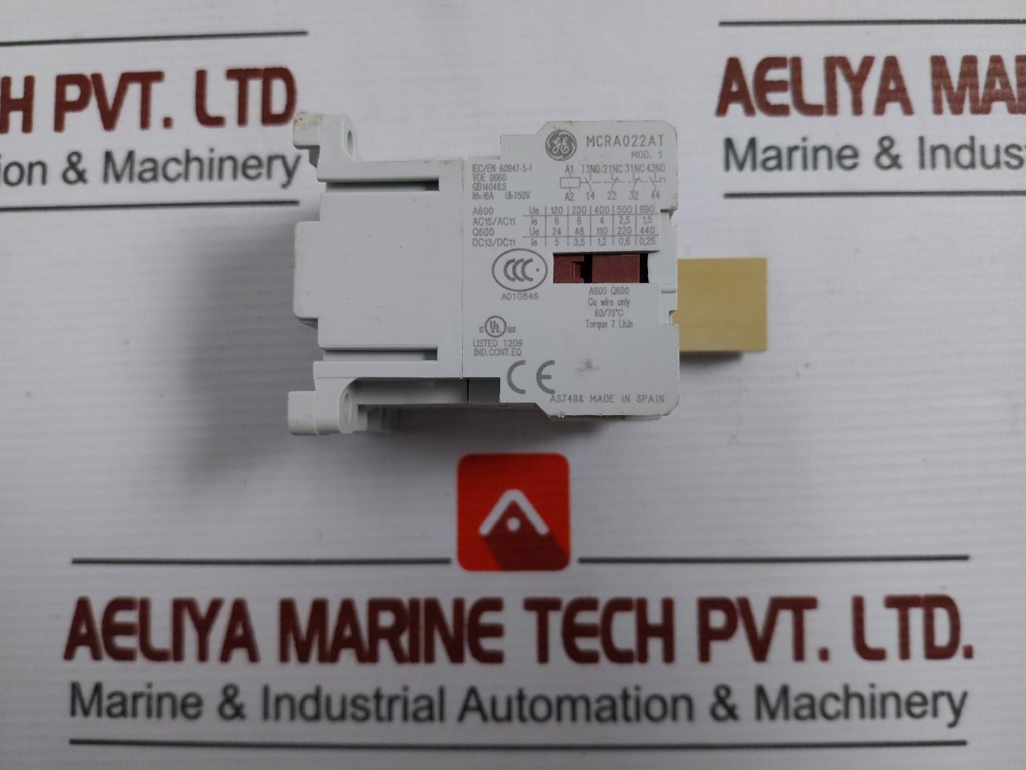 General Electric Mcra022At Mini Contactor Relay 750V/16A