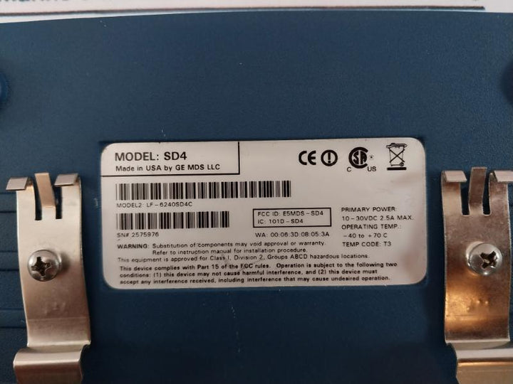 General Electric Mds Sd4 Lf-6240Sd4C Software Controlled Digital Communication