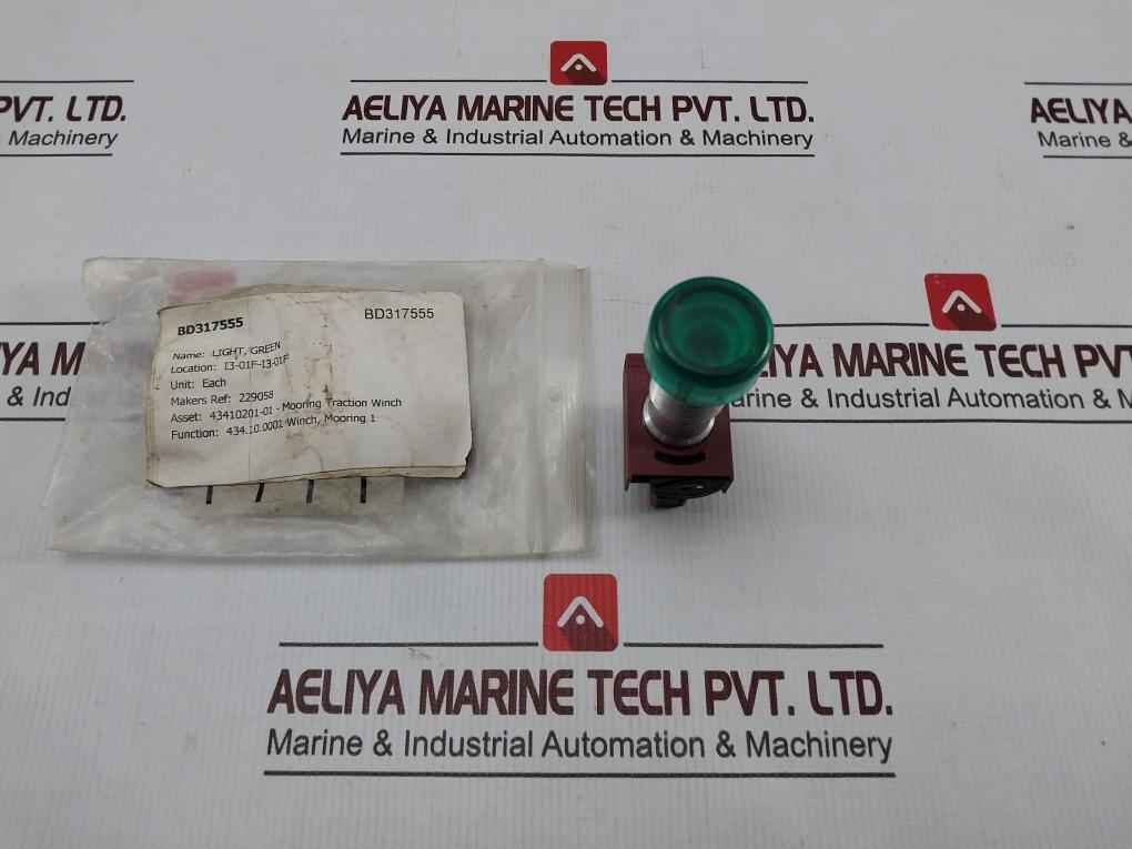 General Electric P9Pdnv0 Green Pilot Light Ba9S 2W 250V Max 4Kv