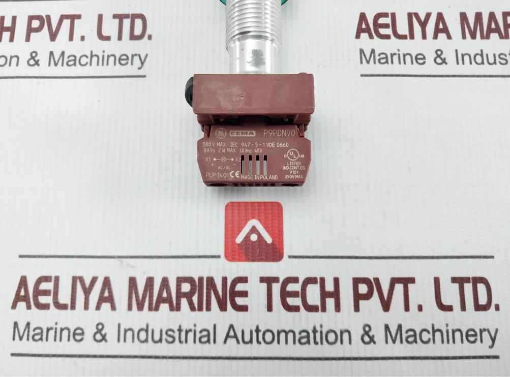 General Electric P9Pdnv0 Green Pilot Light Ba9S 2W 250V Max 4Kv