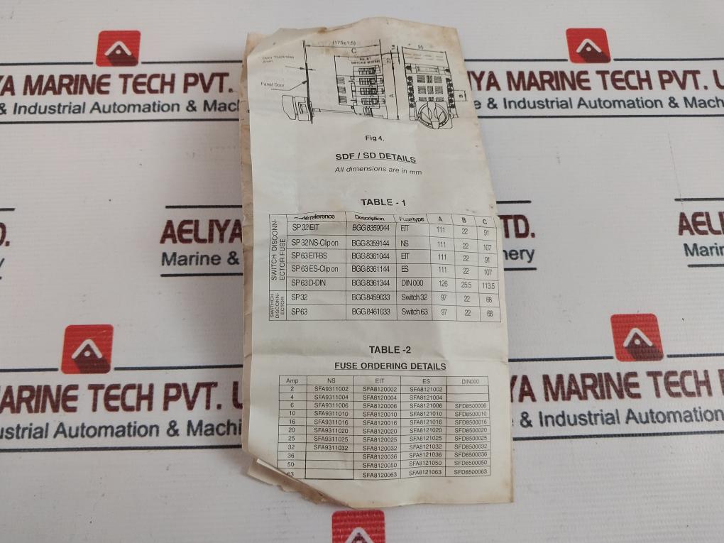 General Electric Sp63-eit Switch Disconnector Fuse 63A