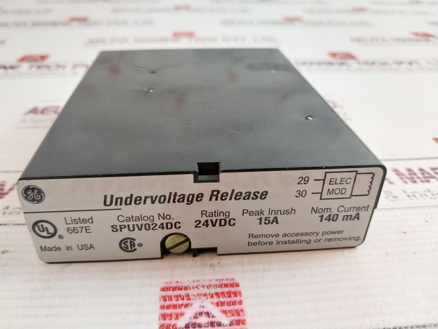 General Electric Spuv024Dc Undervoltage Release