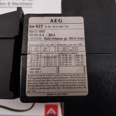 General Electric Te7Cj Relay With Be 627, 910-341-761 Current Transformer