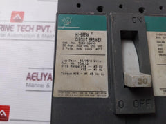 General Electric Thed136030 3 Pole Circuit Breaker 600Vac 30A