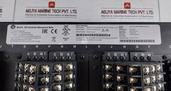 General Electric Transformer Management Relay T60Uj3Hkhf8Nh6Dm8Lp67U67Wxx